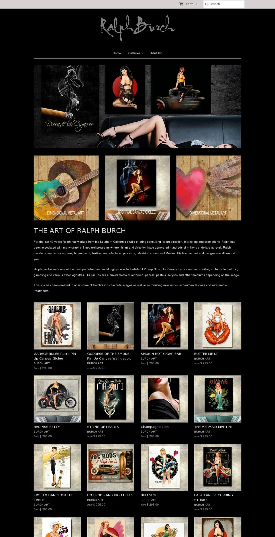 ralphburch.com — Shopify storefront screenshot