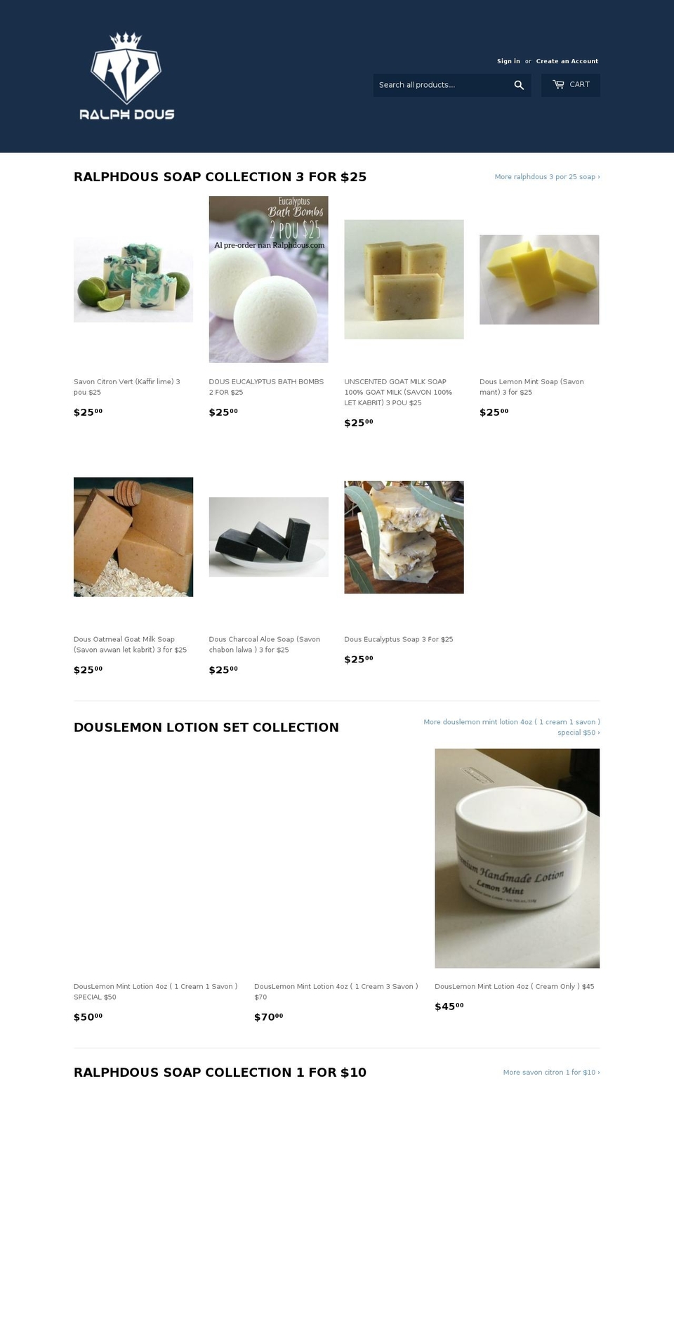 ralphdous.com shopify website screenshot