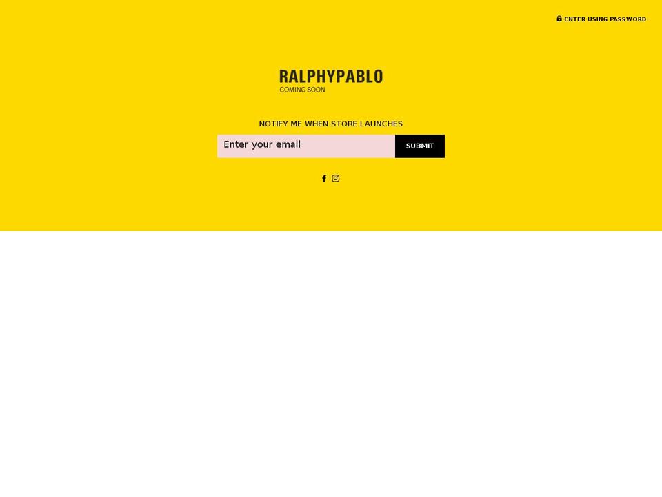 ralphypablo.com — Shopify storefront screenshot