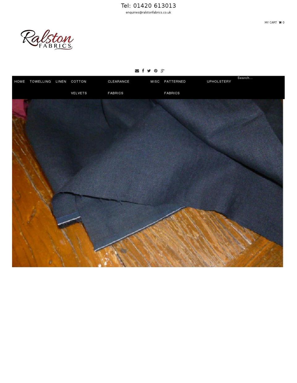 ralstonfabrics.co.uk shopify website screenshot