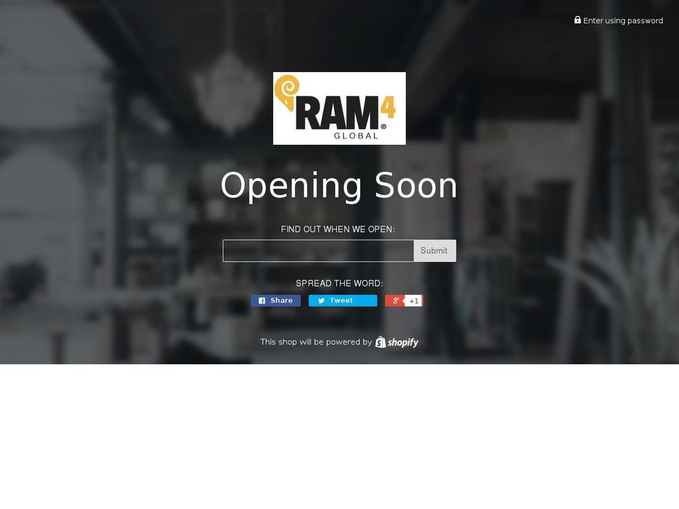 ram4global.com shopify website screenshot