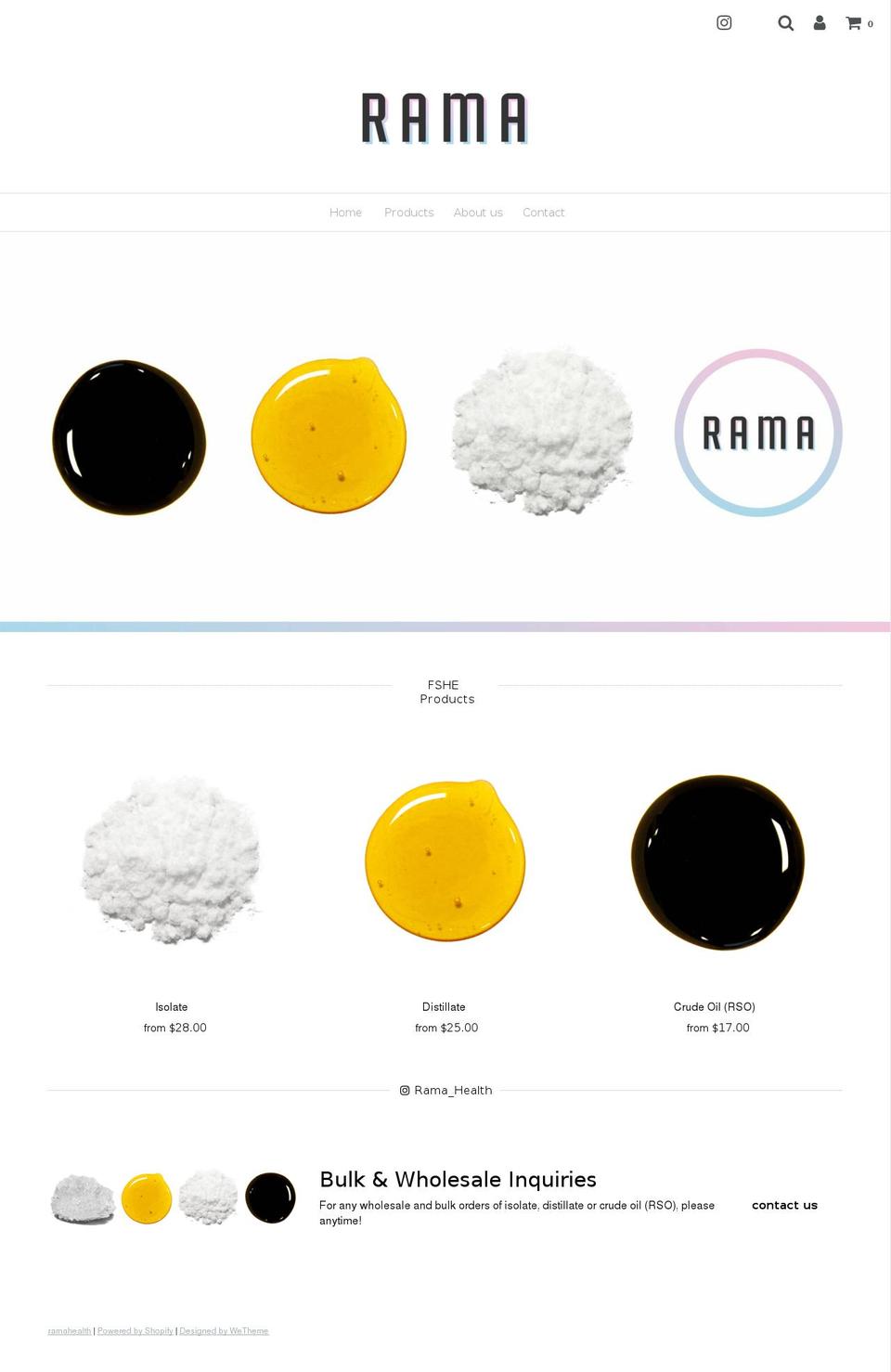 ramacbd.com shopify website screenshot