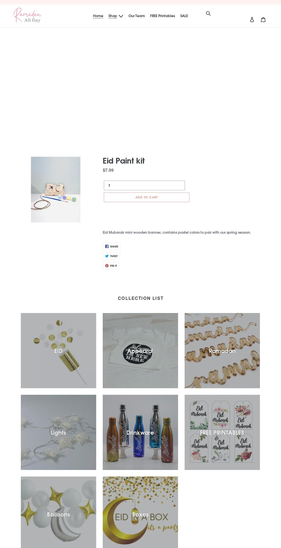 ramadanallday.com shopify website screenshot