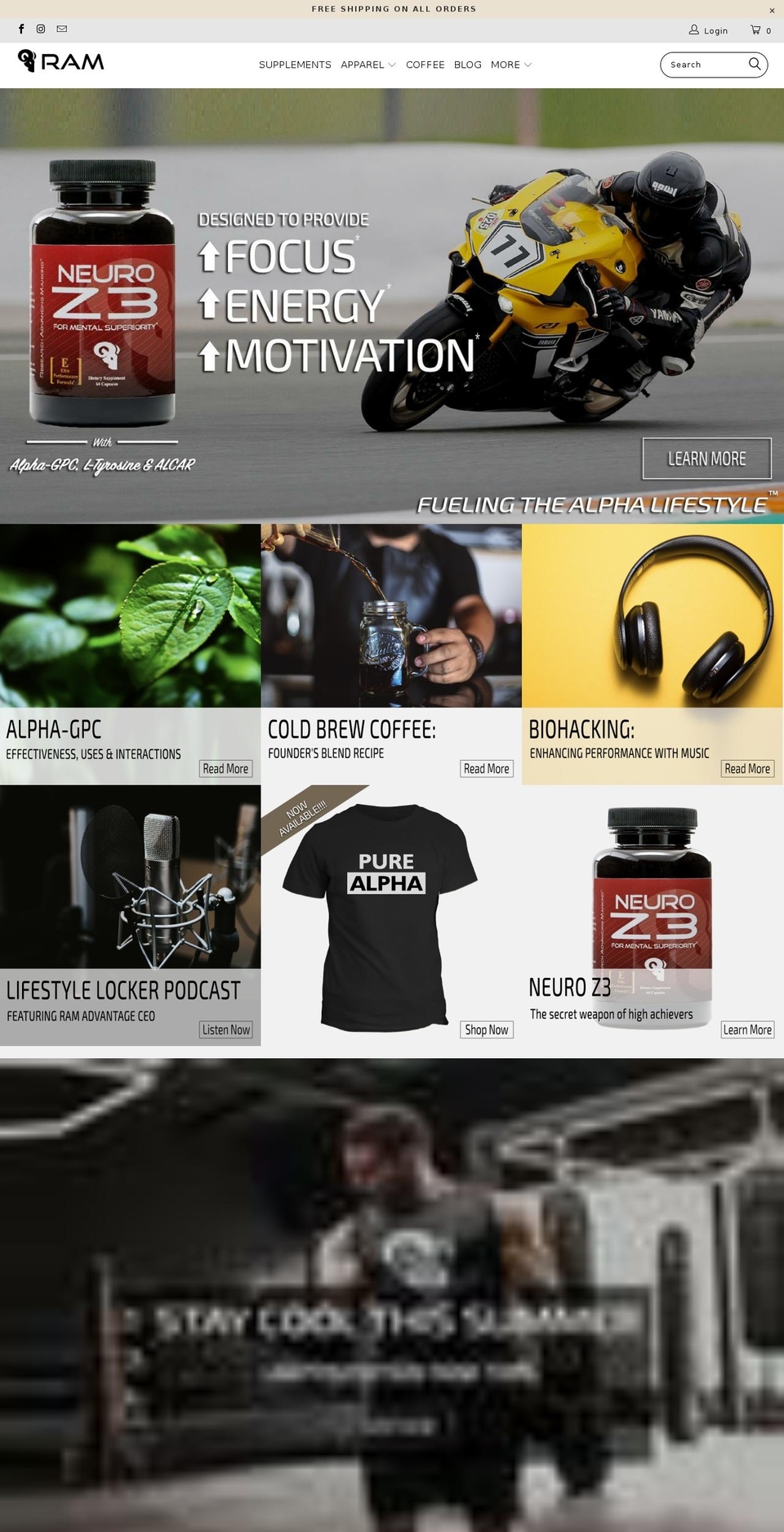 ramadvantage.com shopify website screenshot