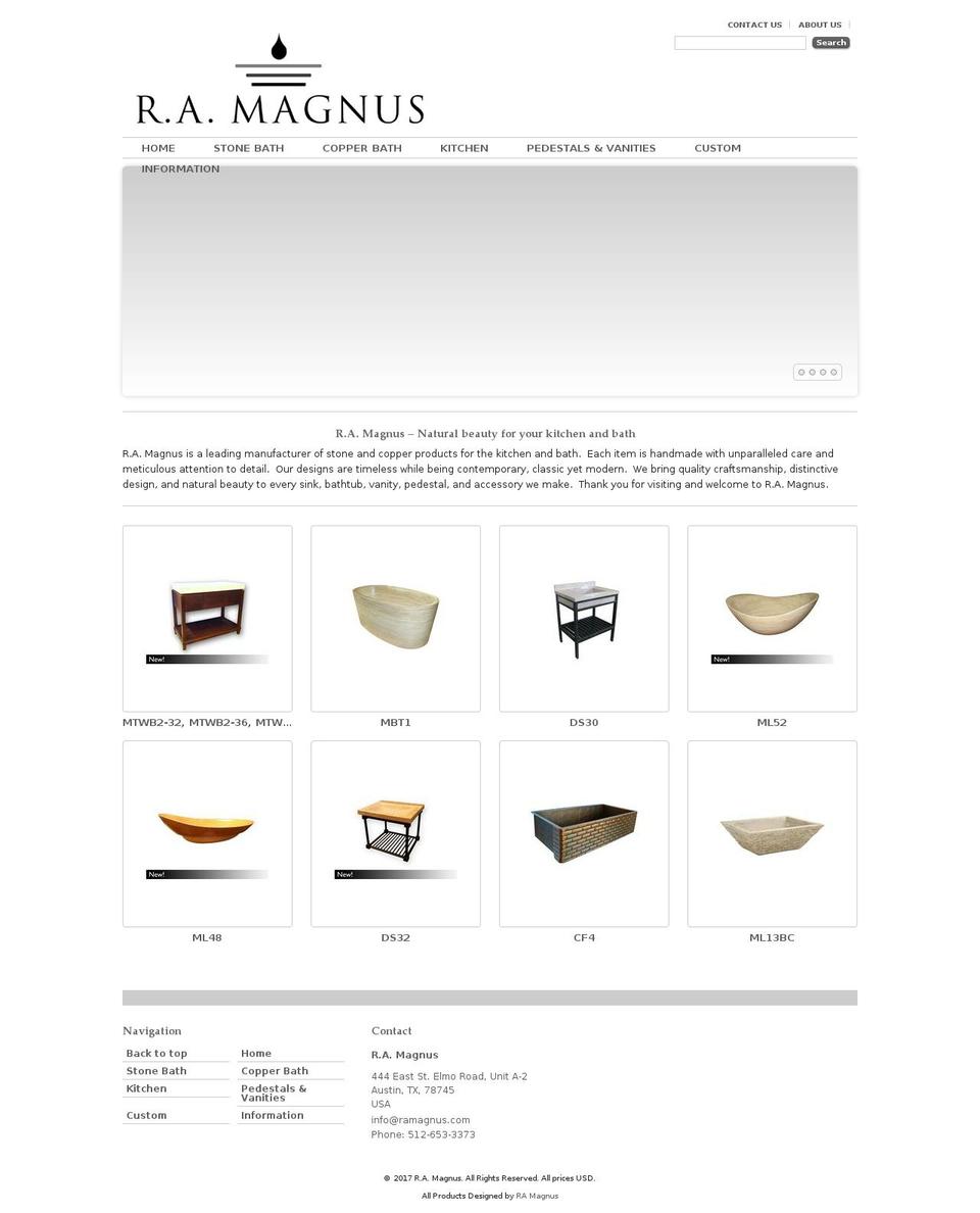main Shopify theme site example ramagnus.com