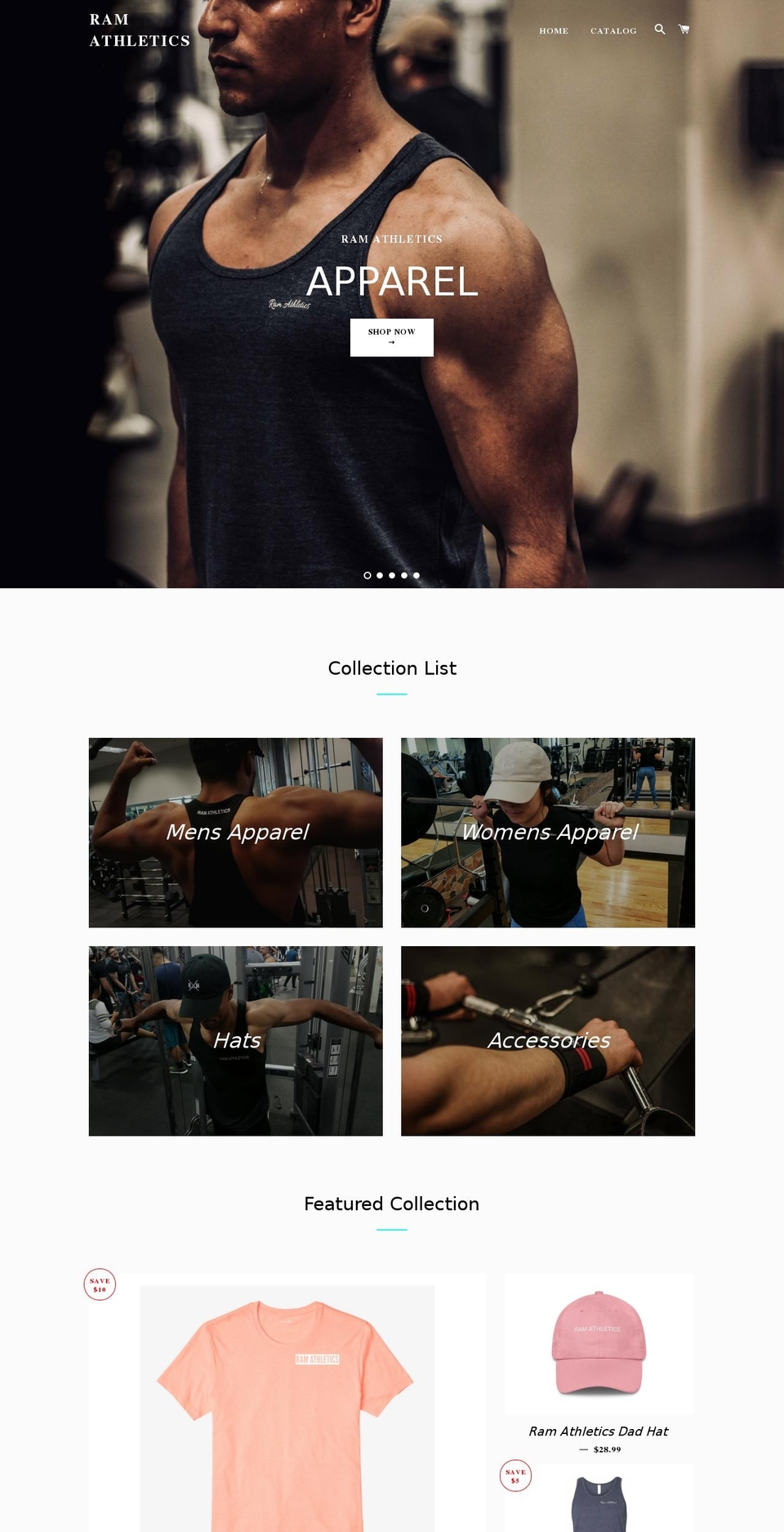 ramathleticsapparel.com — Shopify storefront screenshot