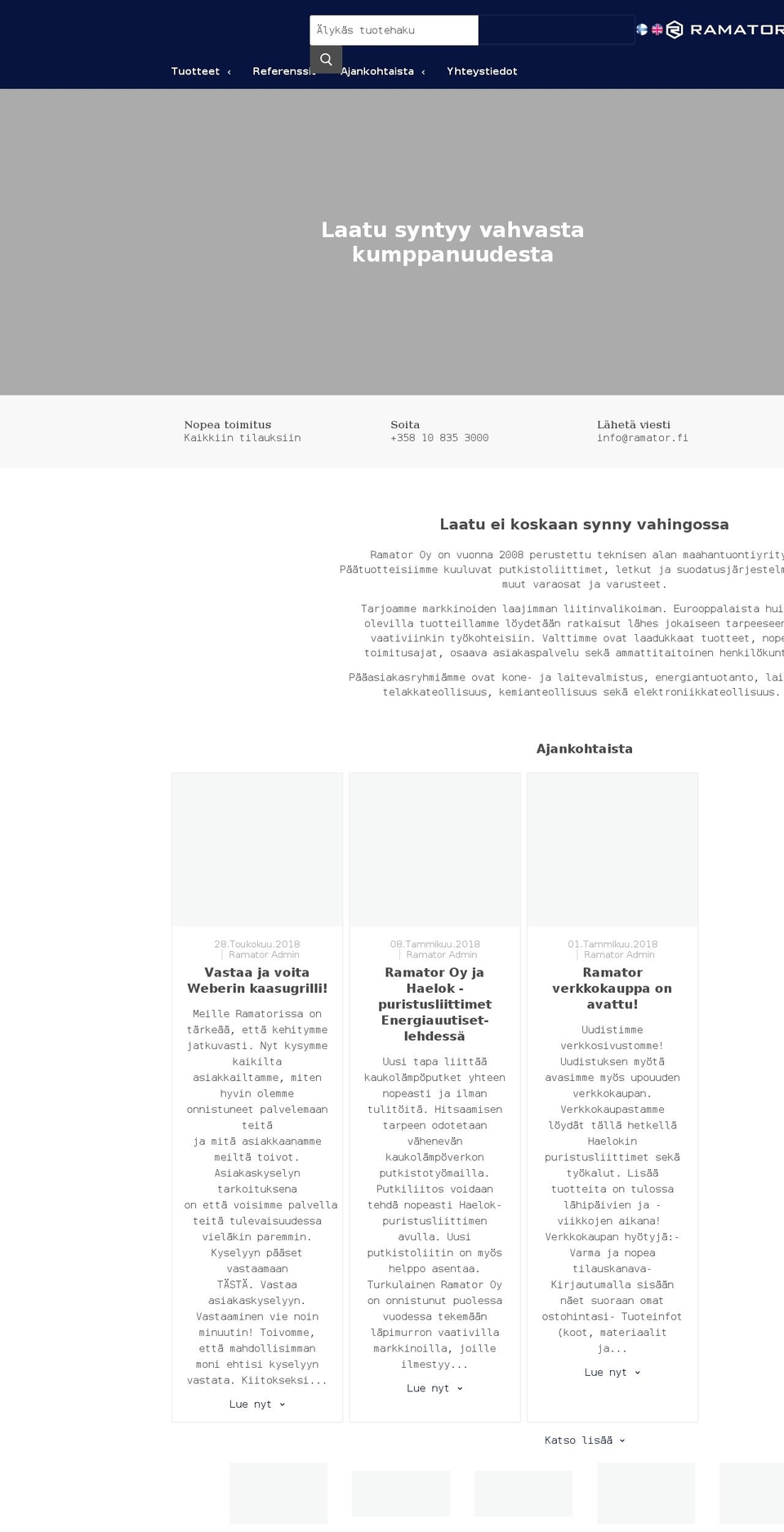 Ramator copy 16.11 Shopify theme site example ramator.fi