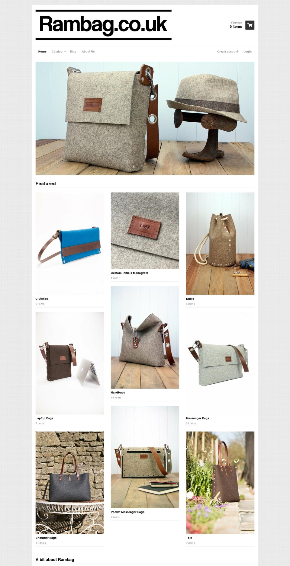 rambag.co.uk shopify website screenshot