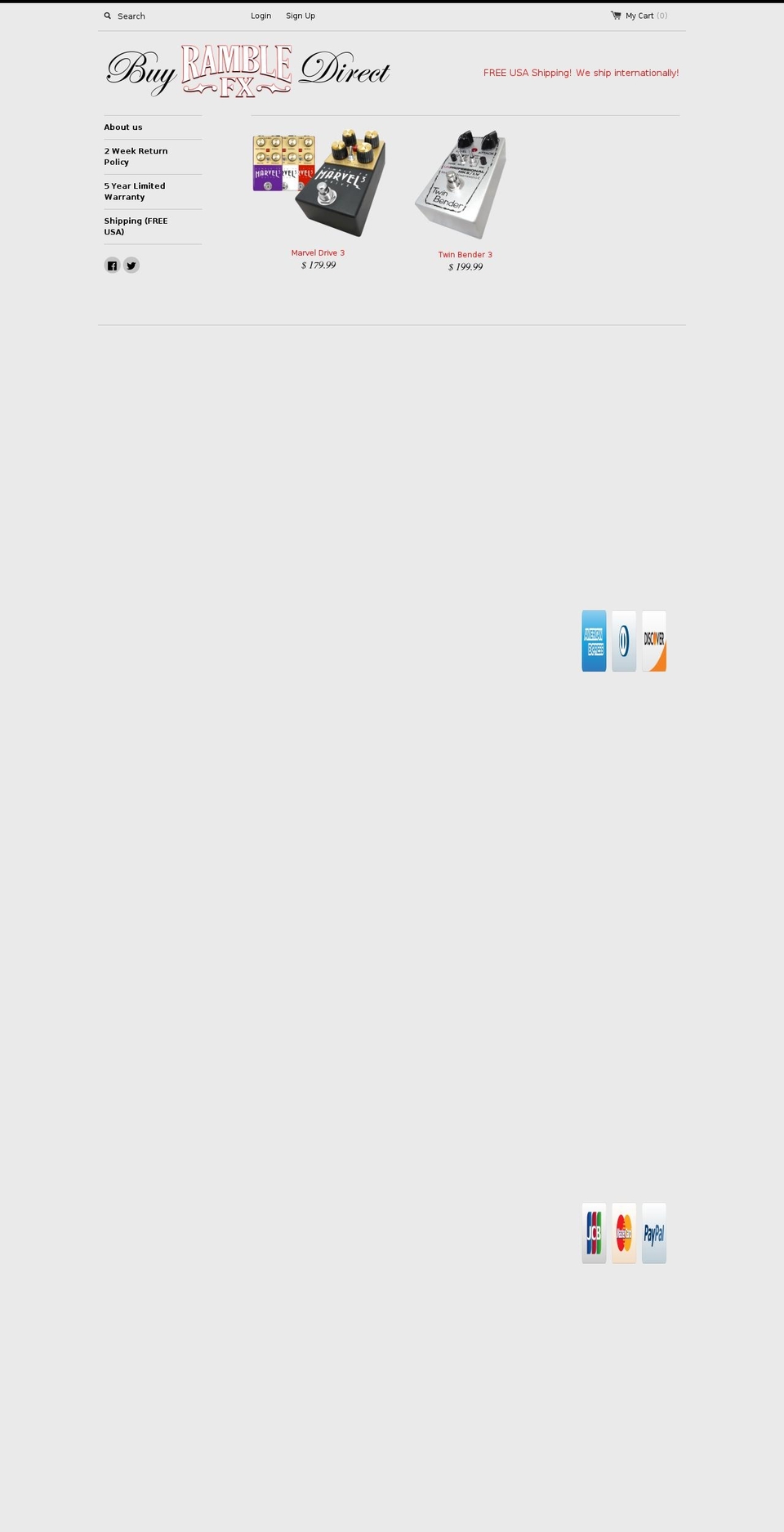 ramblefxdirect.com shopify website screenshot