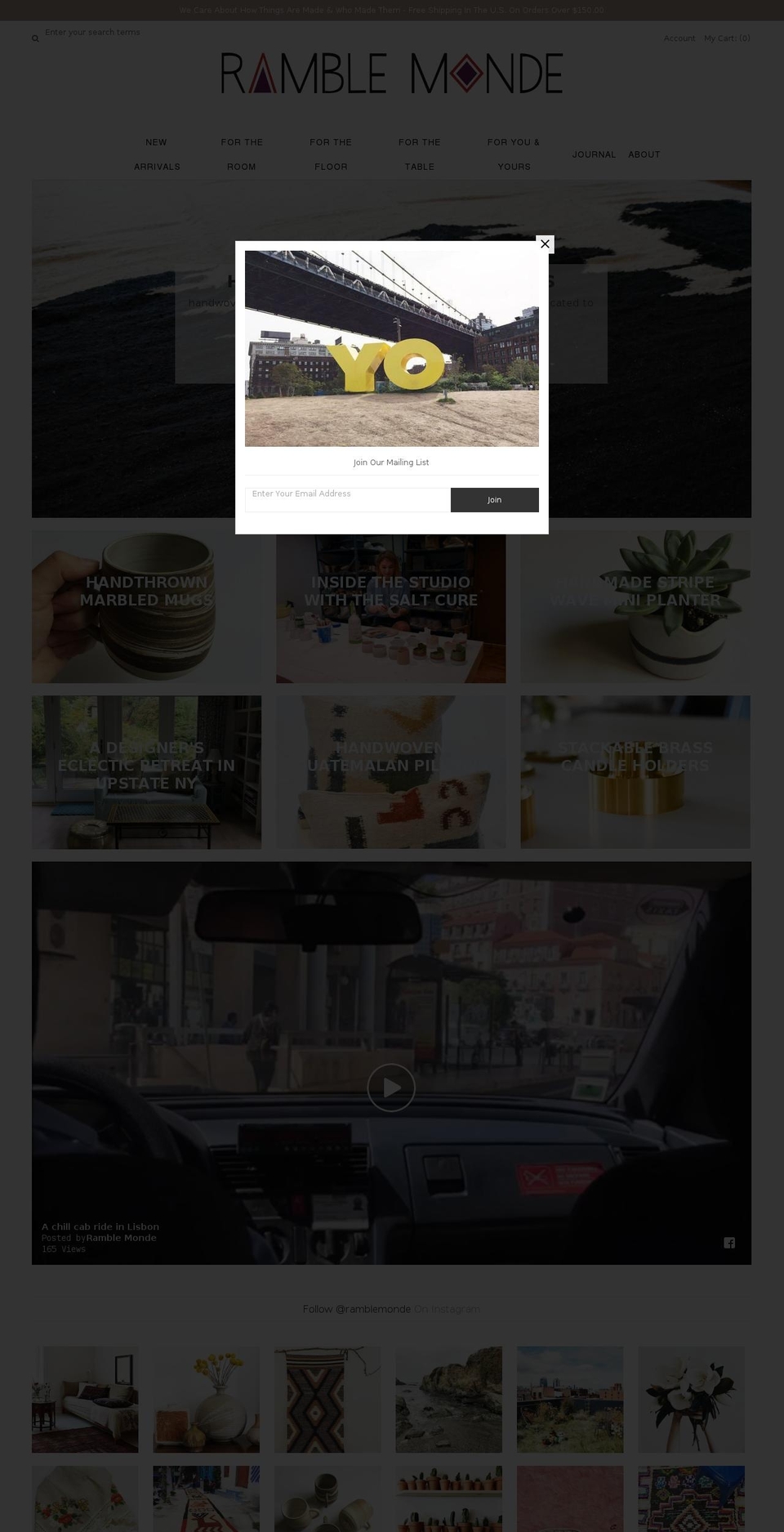 ramblemonde.com shopify website screenshot