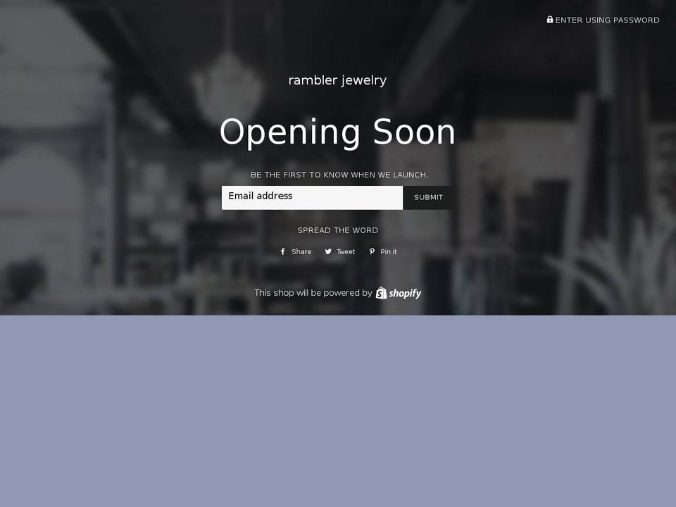 ramblerjewelry.com — Shopify storefront screenshot