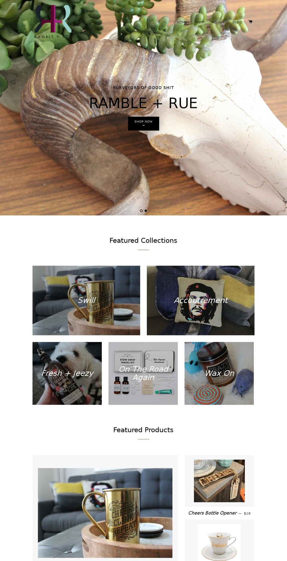 ramblerue.com shopify website screenshot