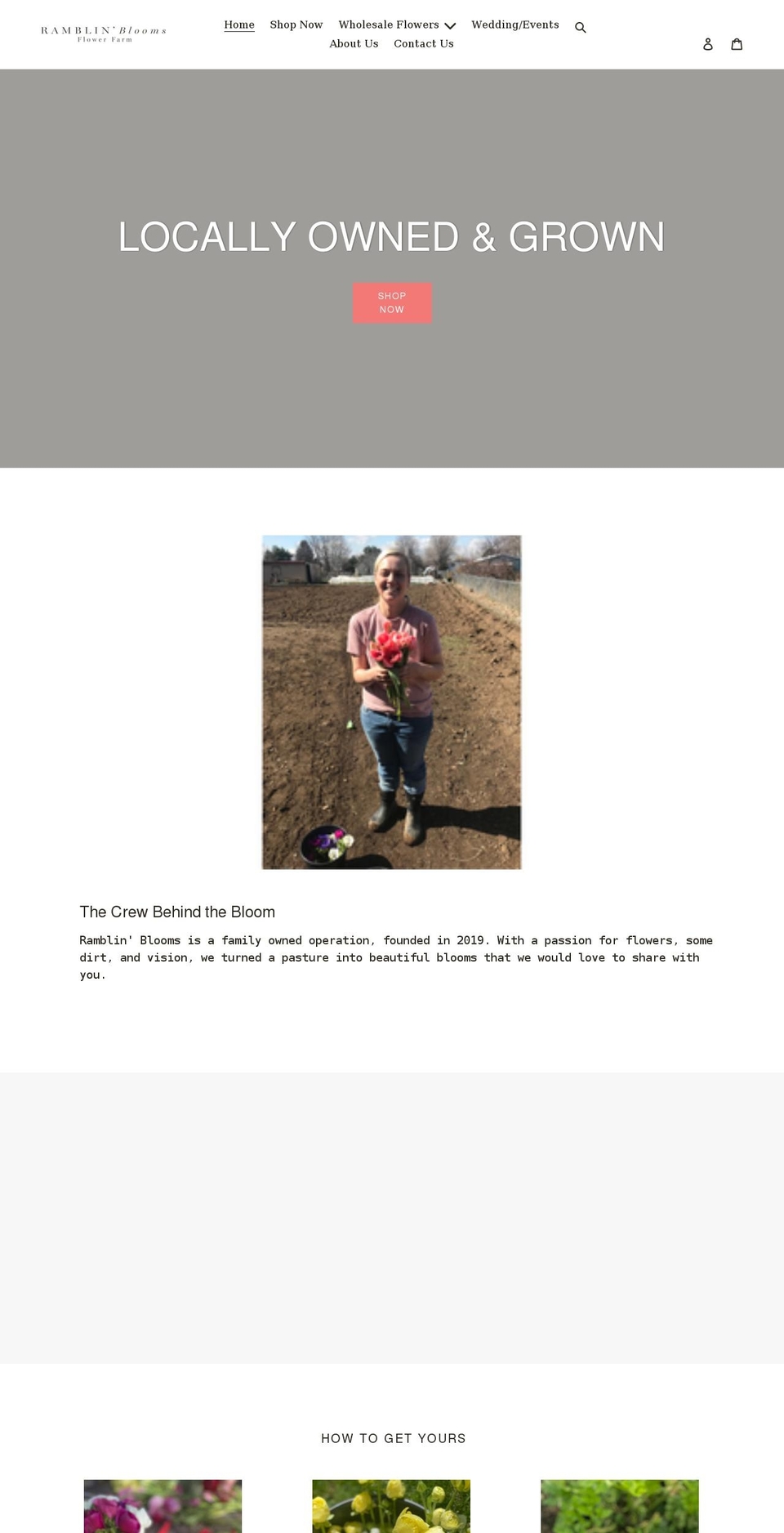 ramblinblooms.com shopify website screenshot