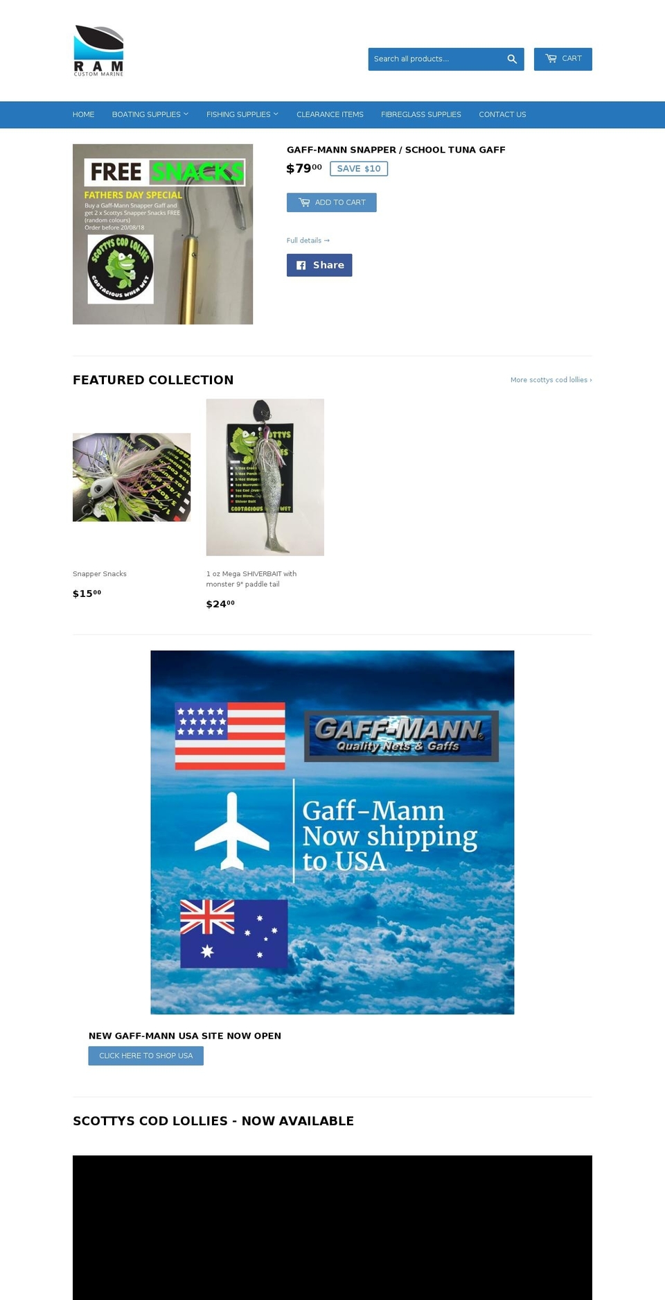 ramfg.com.au shopify website screenshot