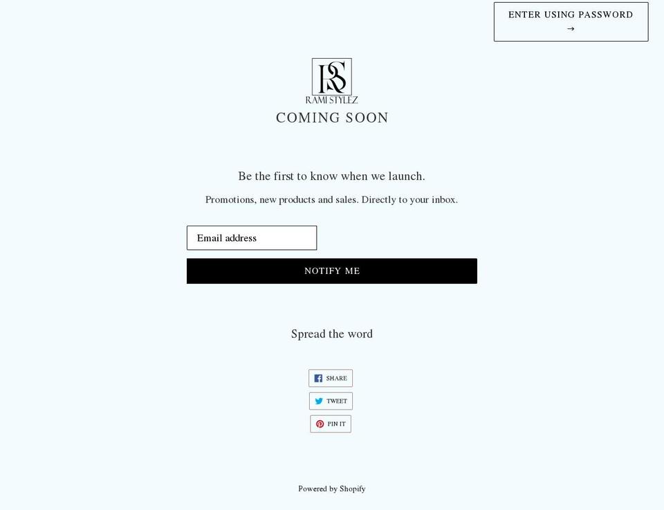 ramistylez.com shopify website screenshot