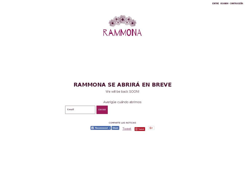 rammona.com shopify website screenshot