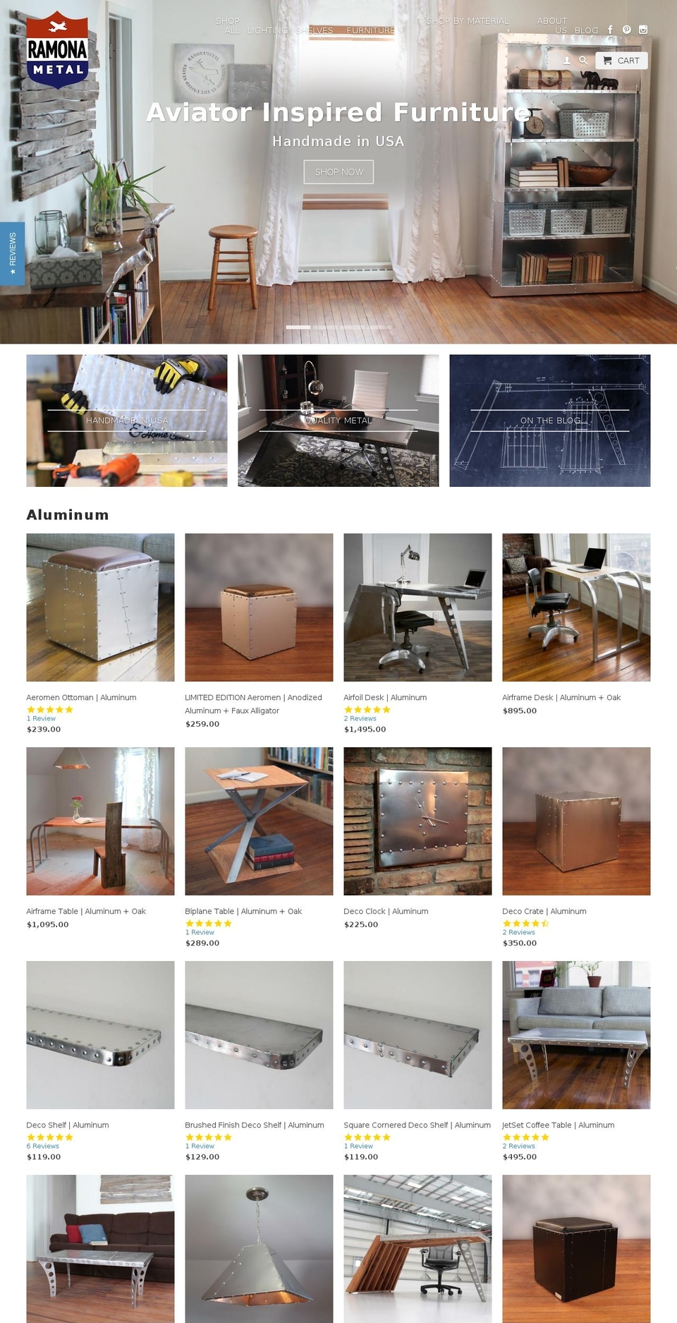 ramonametal.com shopify website screenshot