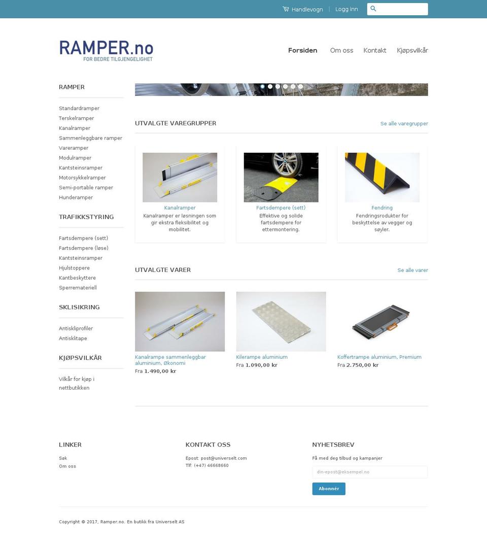 rampe.no shopify website screenshot