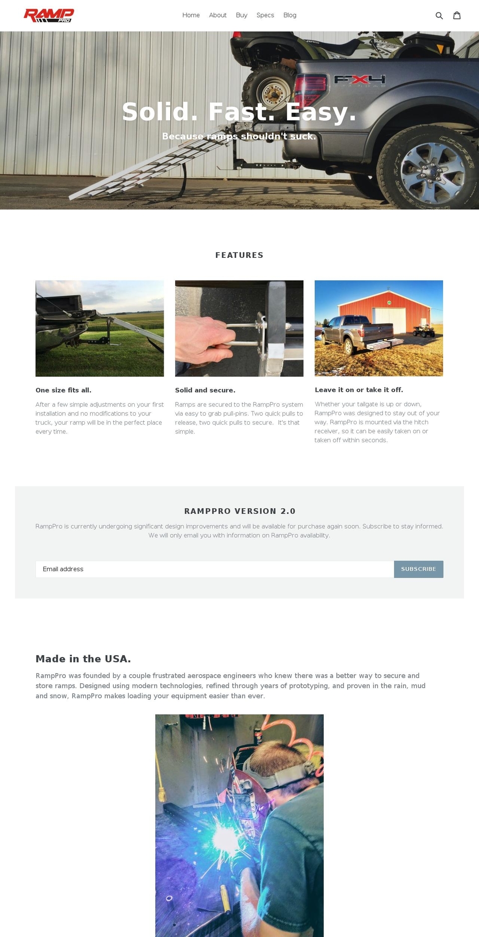 ramppro.com — Shopify storefront screenshot