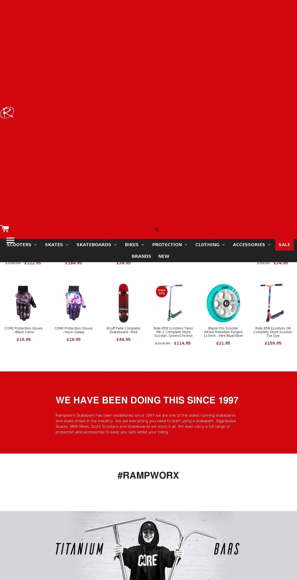 rampworxshop.com shopify website screenshot