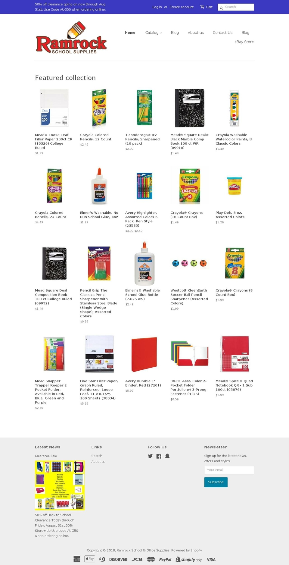 ramrockresale.com shopify website screenshot
