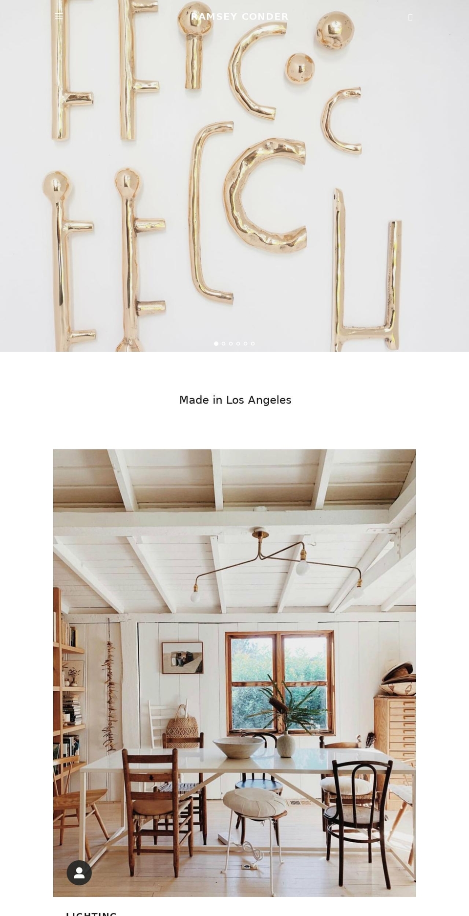 ramseyconder.com shopify website screenshot