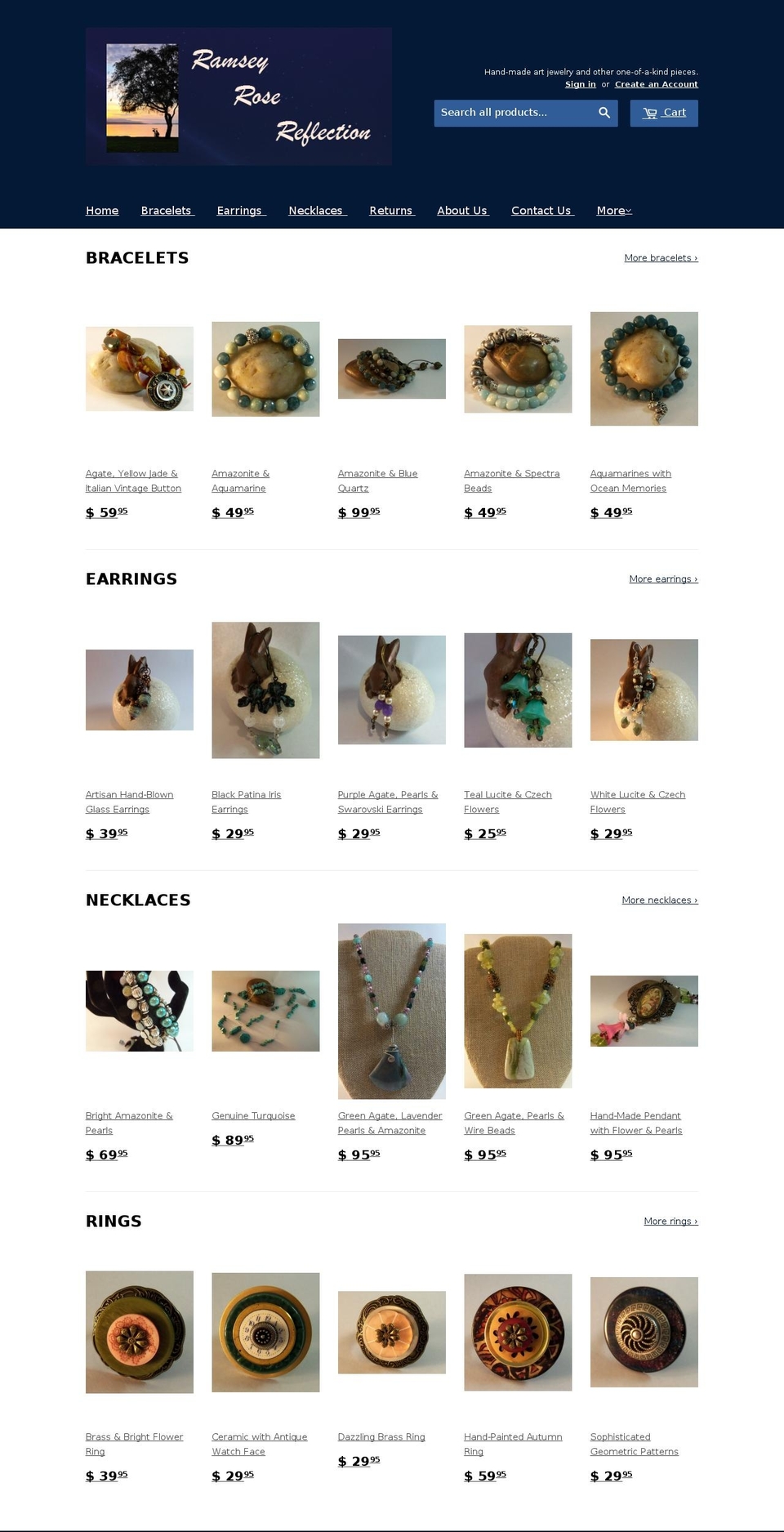 ramseyrosereflection.com shopify website screenshot