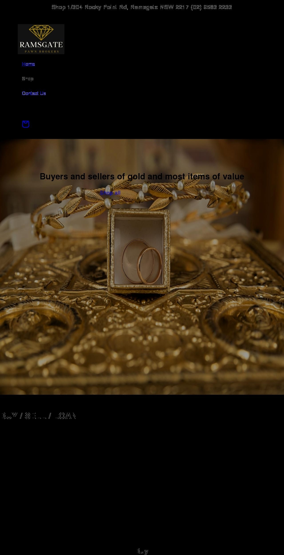 ramsgatepawnbroker.com.au shopify website screenshot