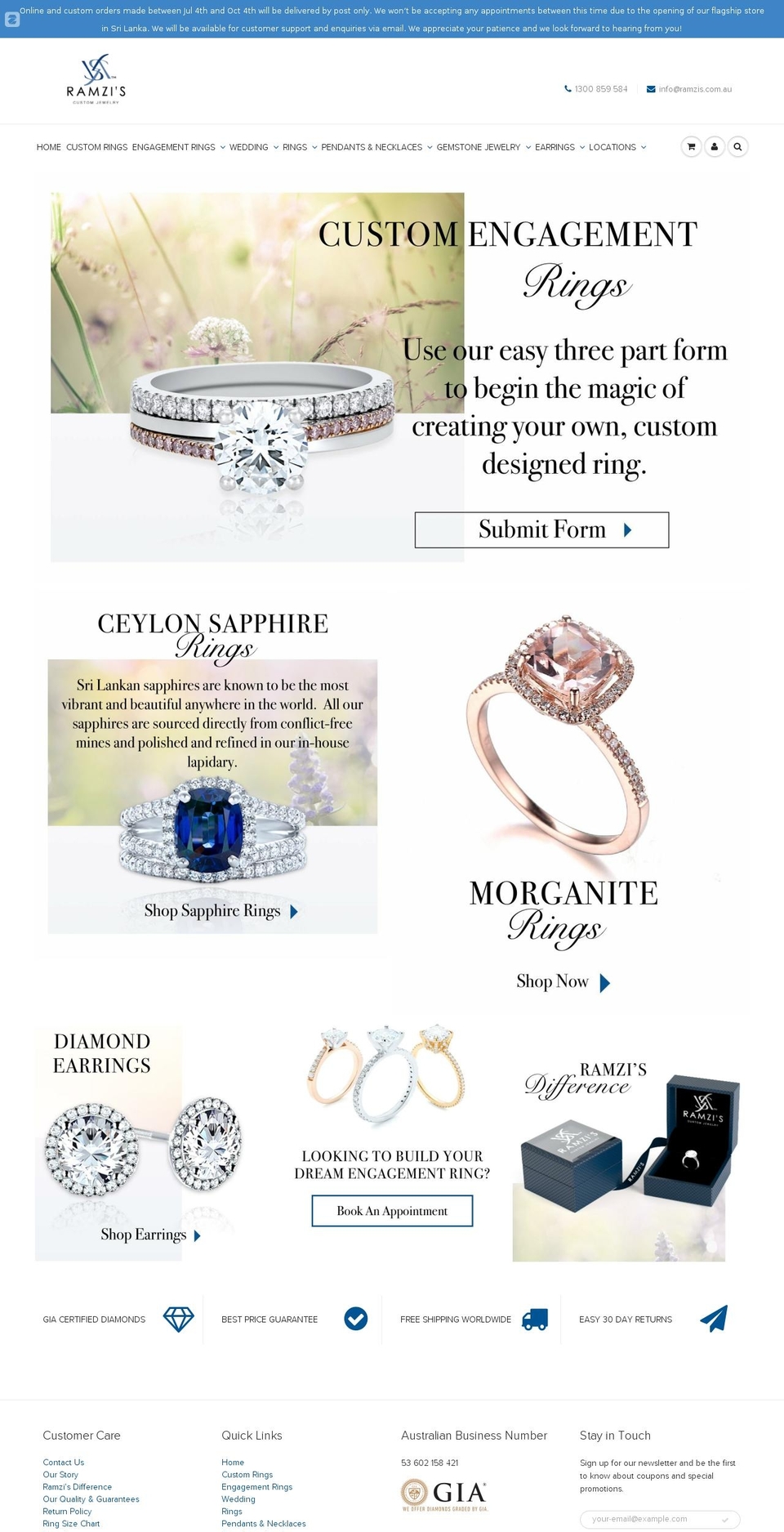 ramzis.com.au shopify website screenshot