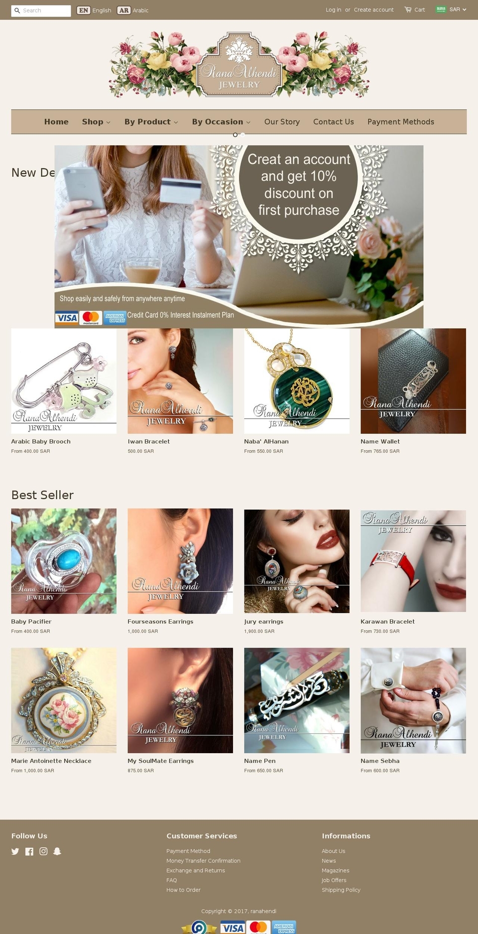 ranahendi.com shopify website screenshot