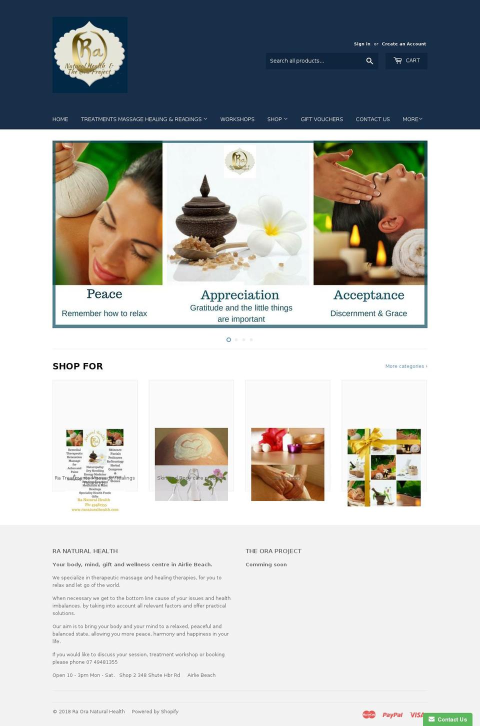 ranaturalhealth.com — Shopify storefront screenshot