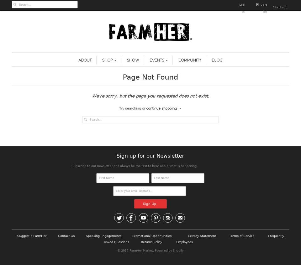 ranch-her.org shopify website screenshot