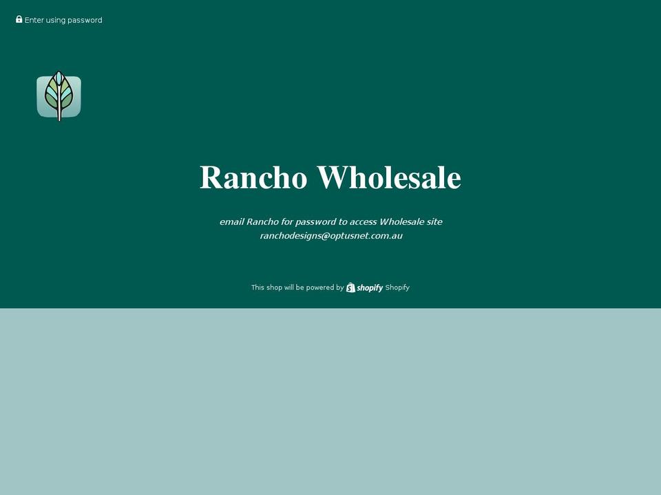 ranchowholesale.myshopify.com shopify website screenshot