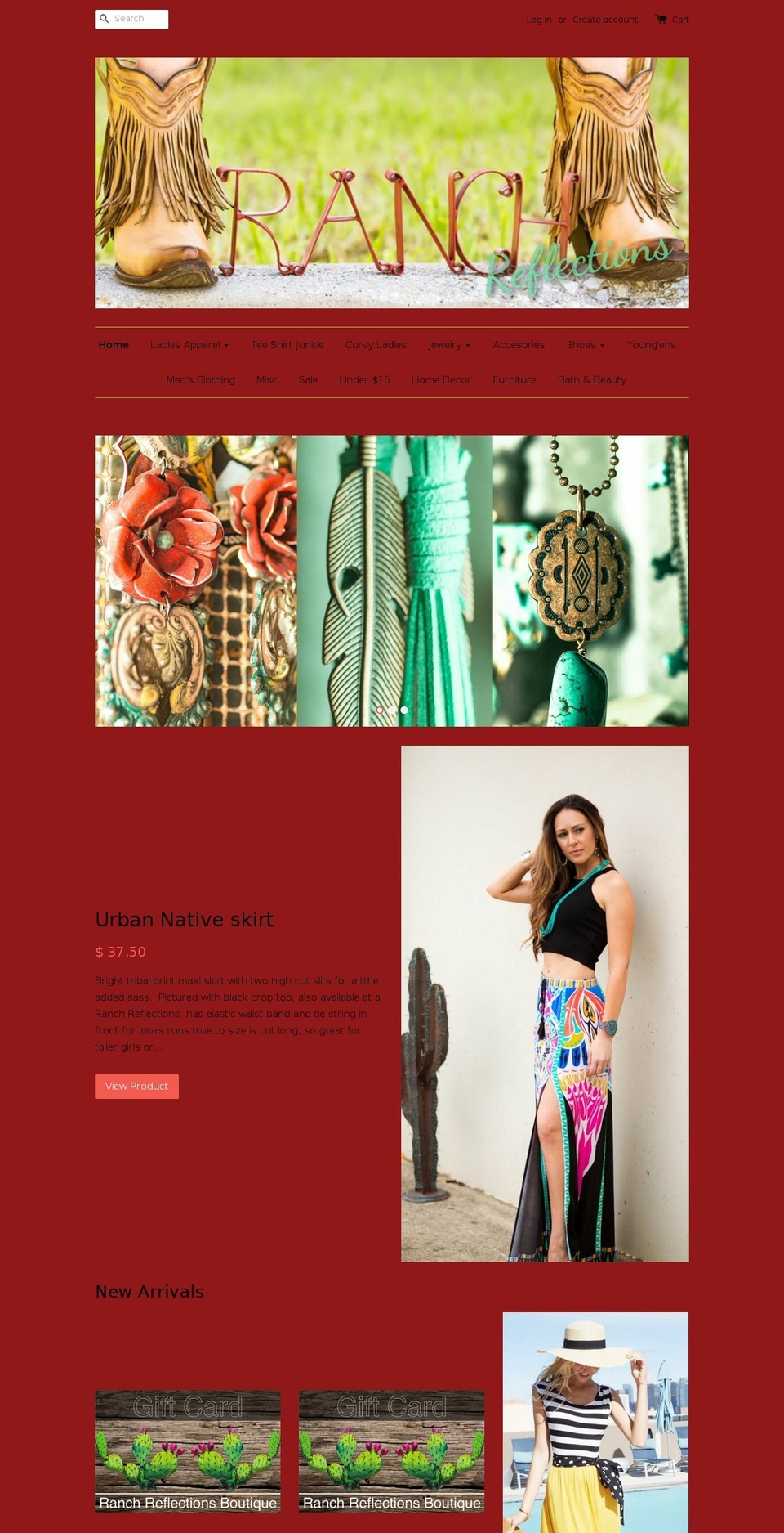 ranchreflections.com shopify website screenshot