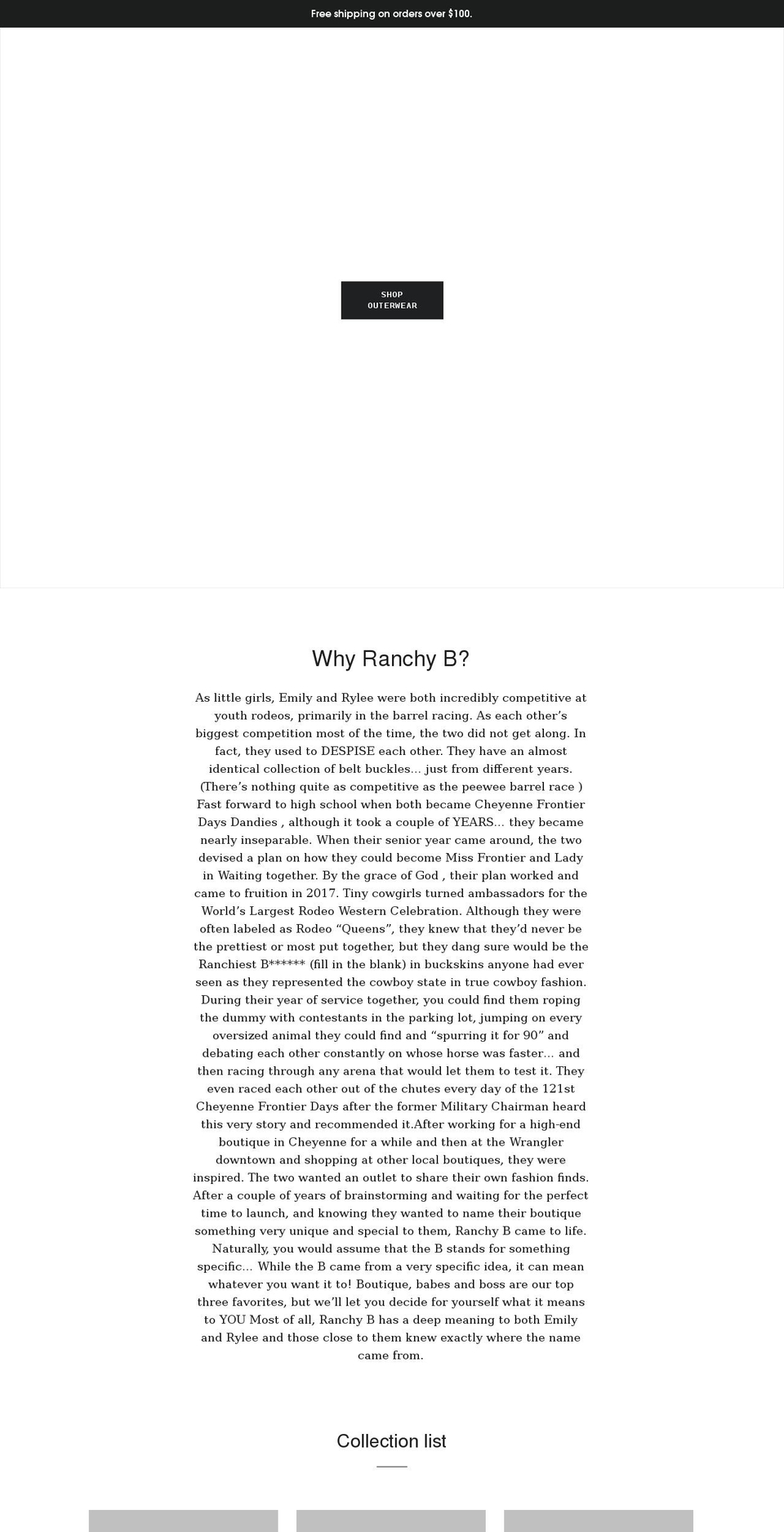 ranchybllc.com shopify website screenshot