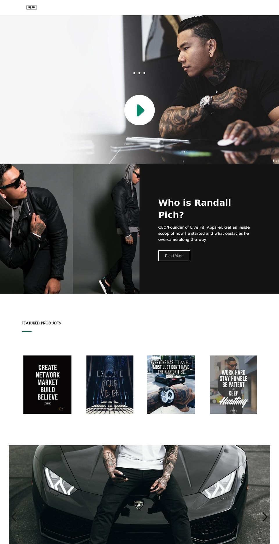 randall-pich.com shopify website screenshot