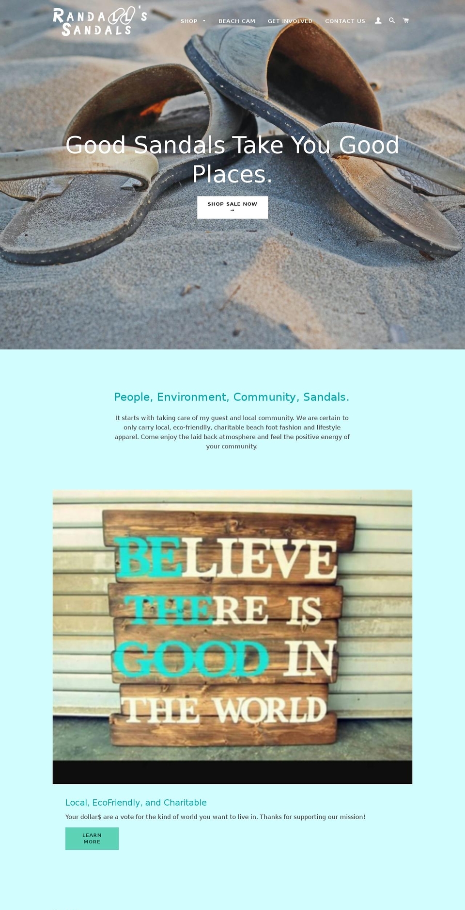 randallssandals.com shopify website screenshot