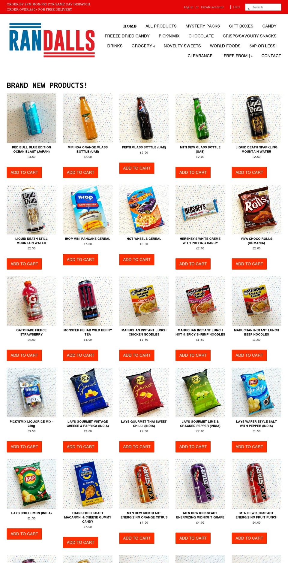 randallsuk.com — Shopify storefront screenshot