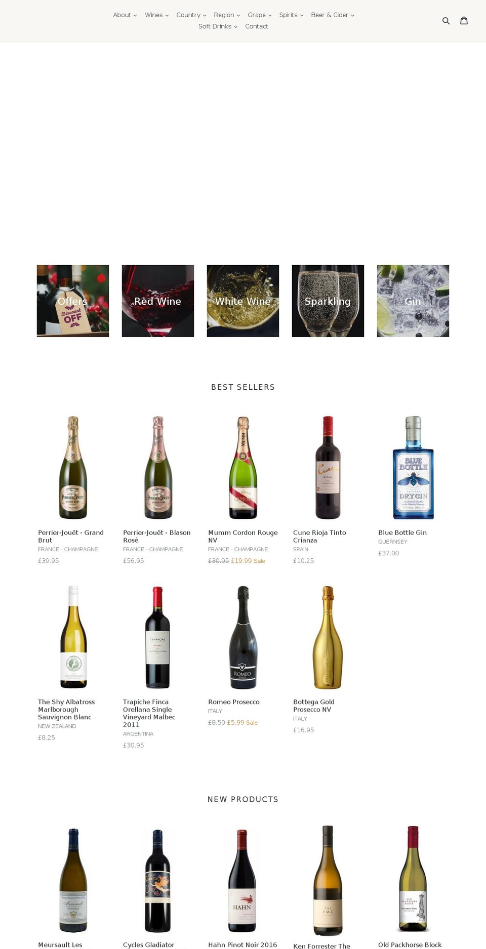 randallswineonline.co.uk shopify website screenshot