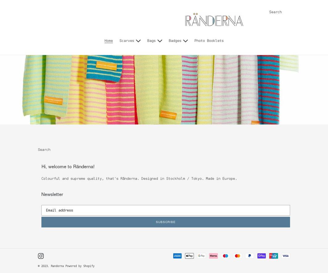 randerna.com shopify website screenshot