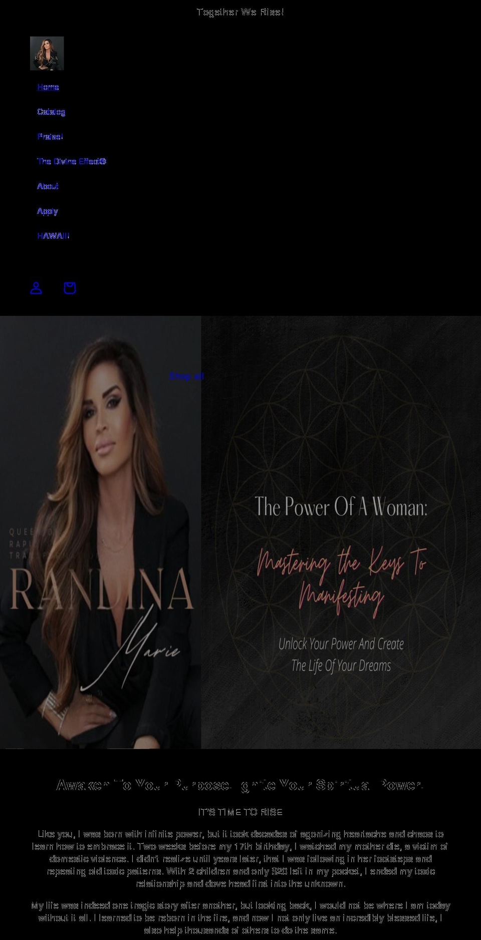 randinamarie.com shopify website screenshot