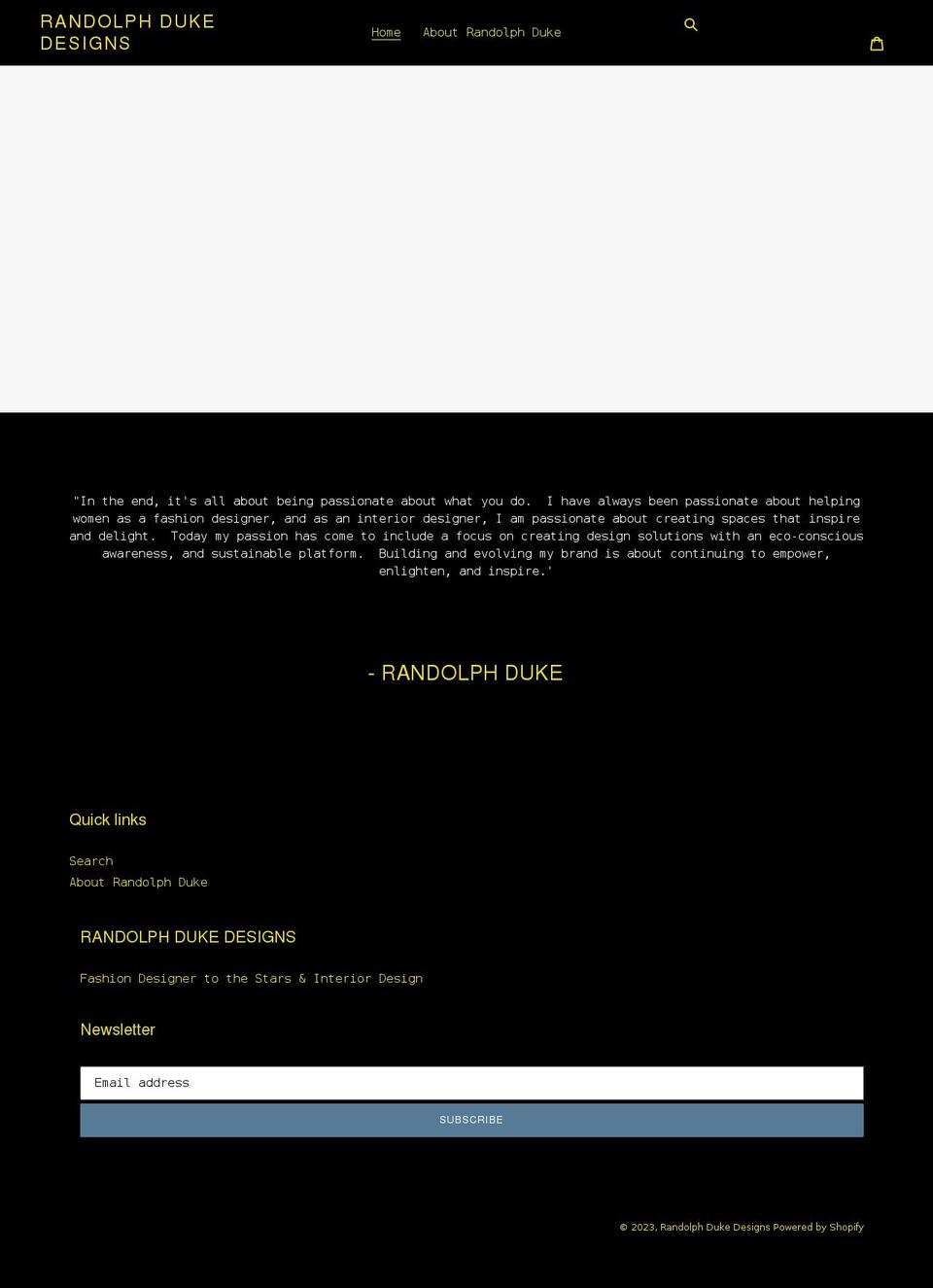 randolphduke.net shopify website screenshot