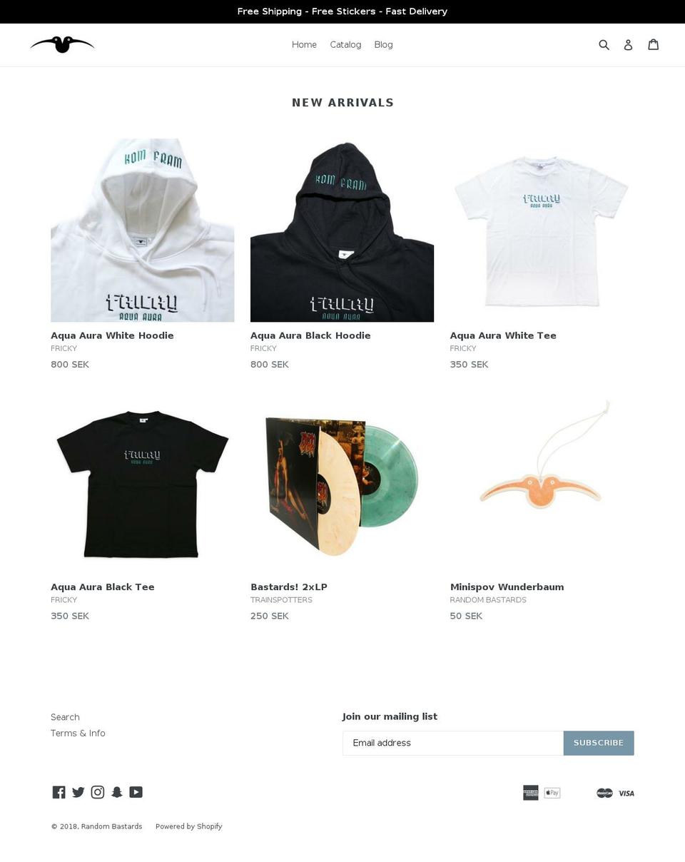 randombastards.com — Shopify storefront screenshot