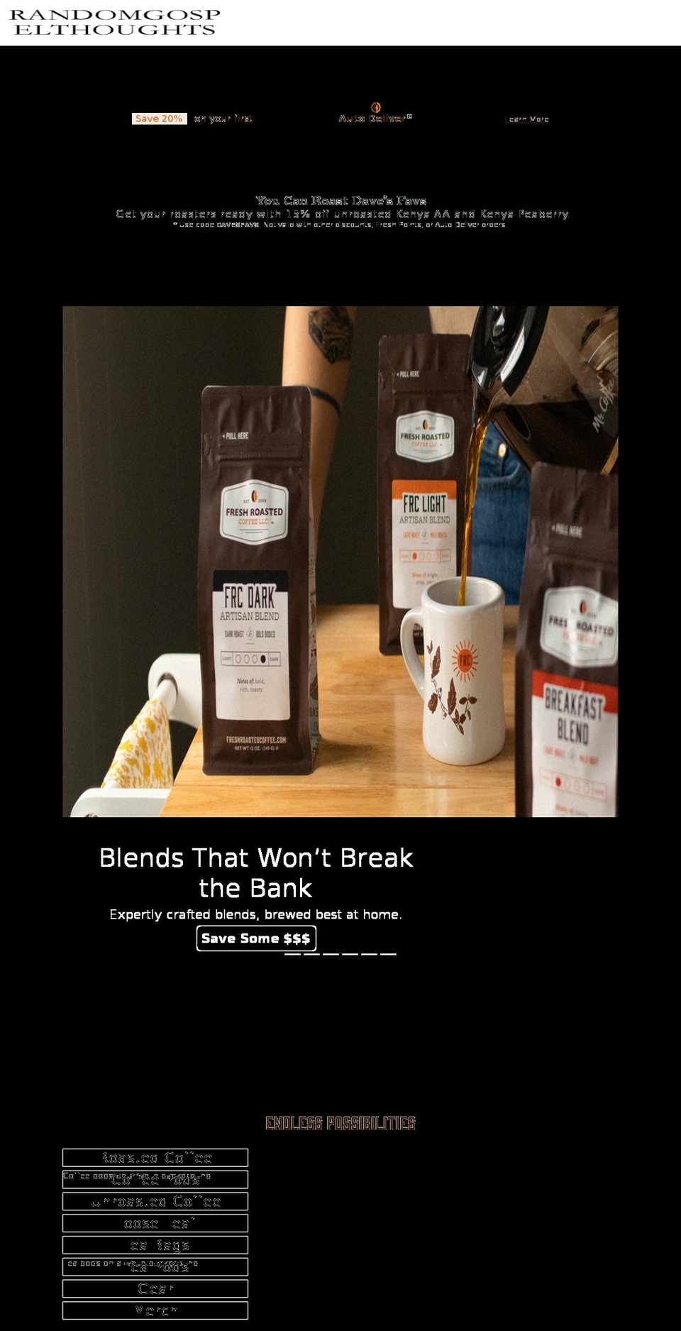 randomgospelthoughts.com shopify website screenshot