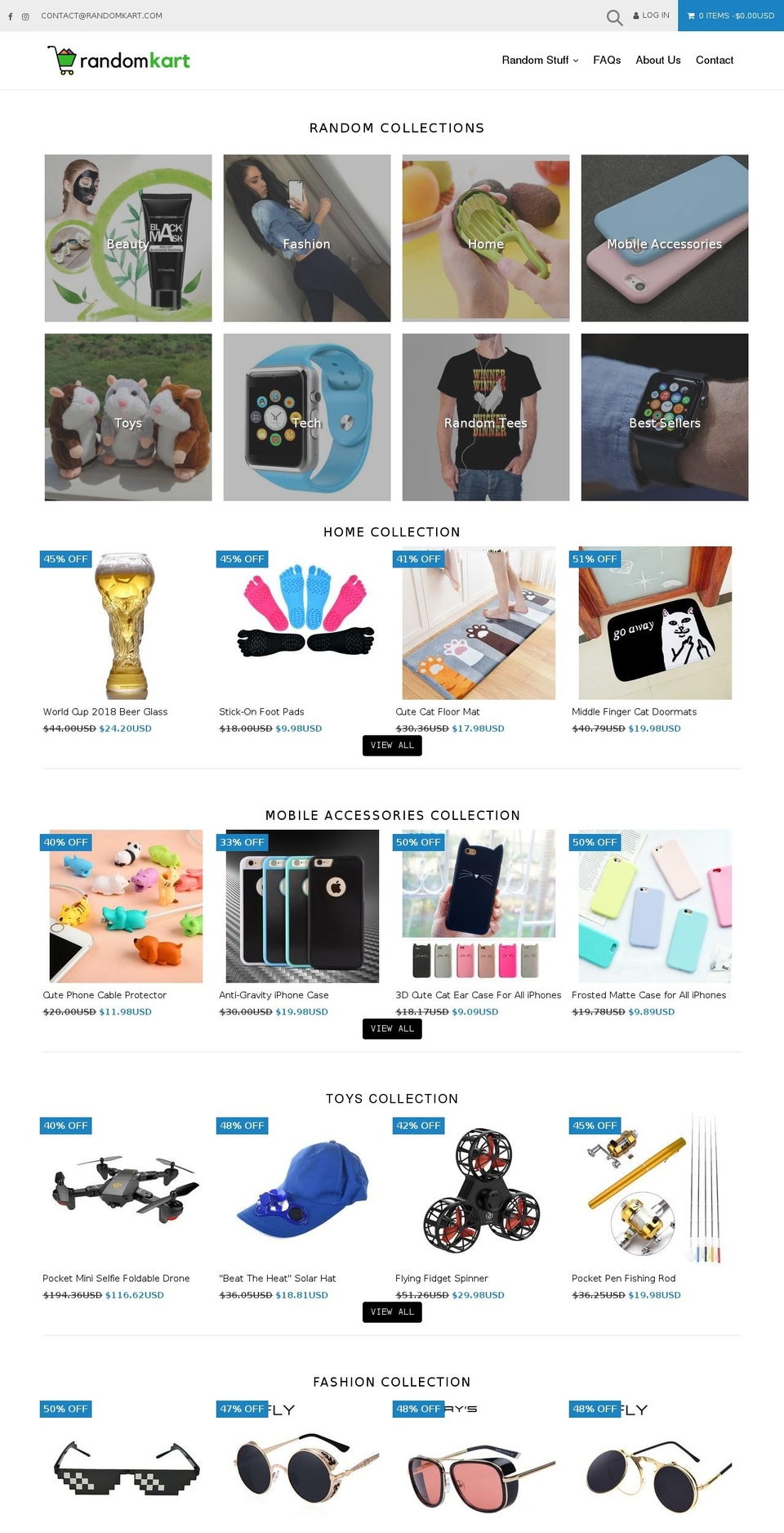 randomkart.com — Shopify storefront screenshot