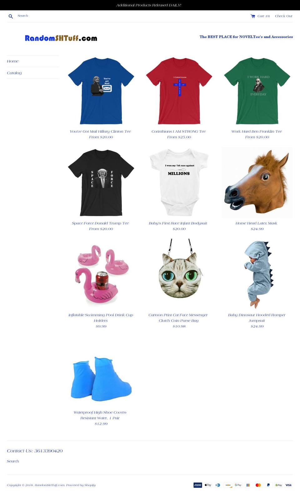 randomshtuff.com — Shopify storefront screenshot