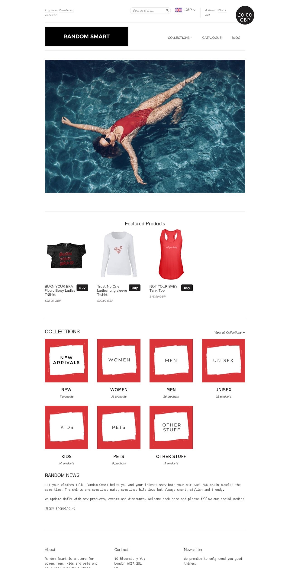 randomsmart.com shopify website screenshot
