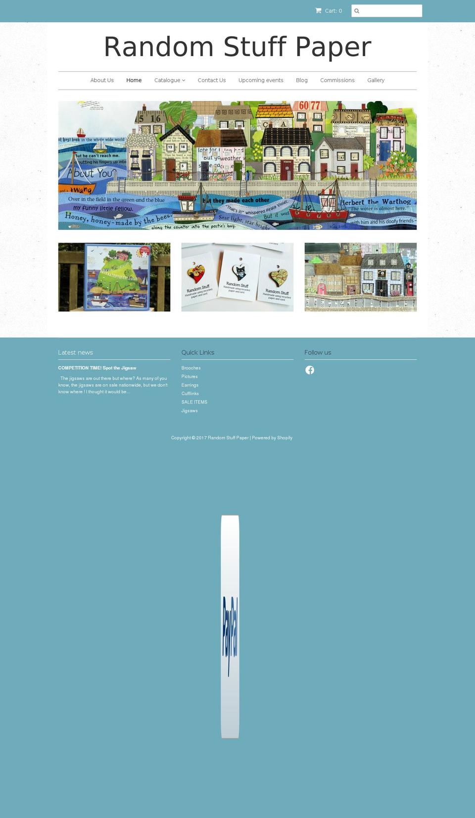 randomstuffpaper.com shopify website screenshot