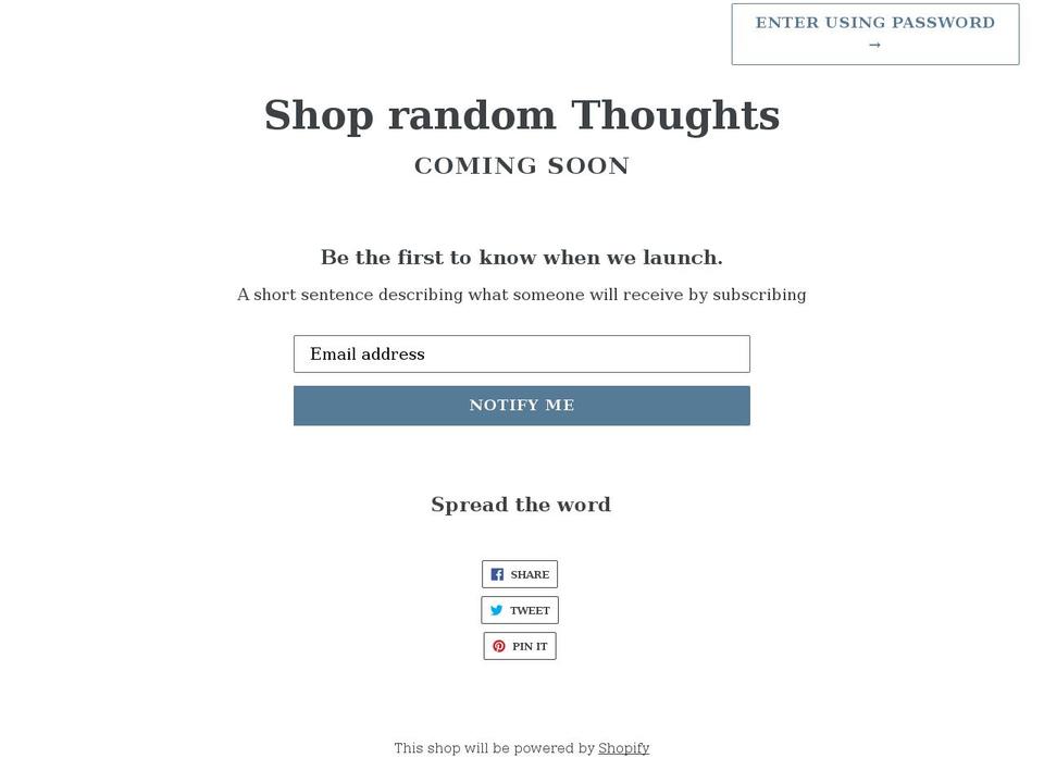 randomthoughts.shop shopify website screenshot