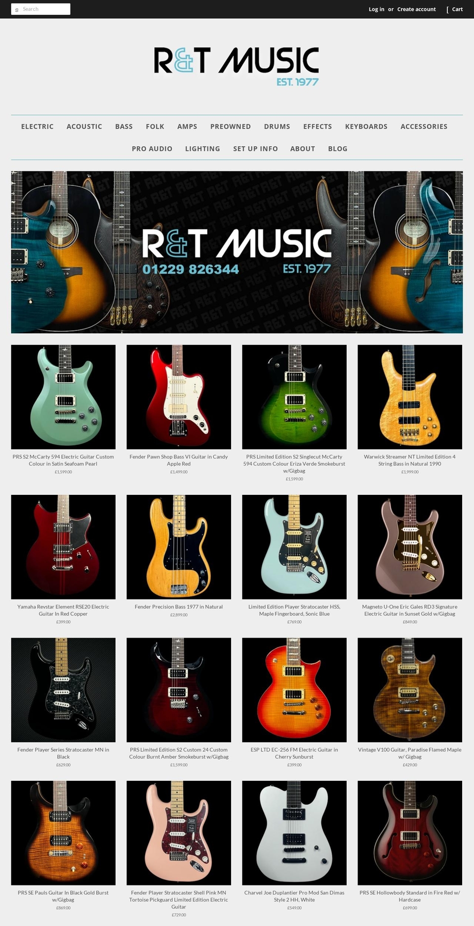 randtmusic.co.uk shopify website screenshot